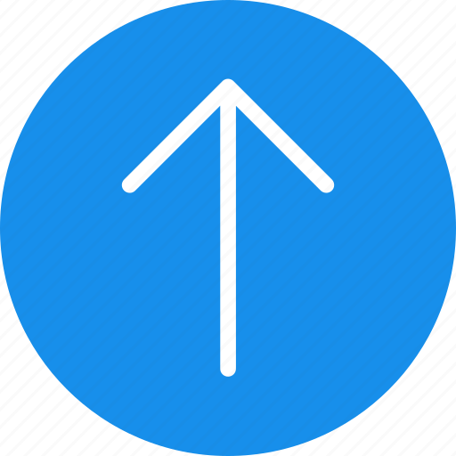 Arrow, blue, circle, climb, direction, north icon - Download on Iconfinder