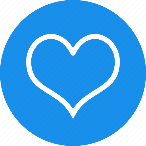Blue, circle, dating, favorite, heart, like, love icon - Download on Iconfinder