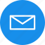 blue, circle, email, letter, mail, message, messages 