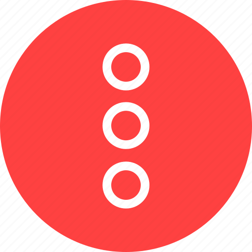 Circle, dots, menu, navigate, popup, red icon - Download on Iconfinder