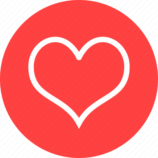 Circle, dating, favorite, heart, like, love, red icon - Download on Iconfinder