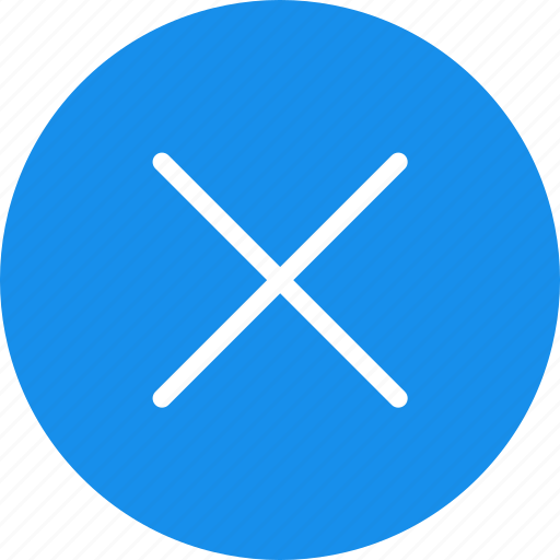 Blue, cancel, circle, close, delete, exit, stop icon - Download on Iconfinder