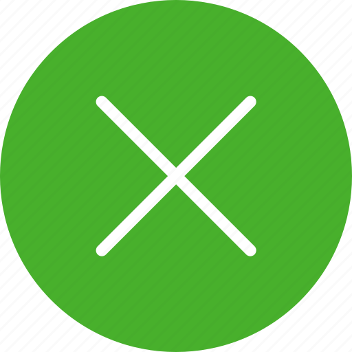 Cancel, circle, close, delete, exit, green, stop icon - Download on Iconfinder