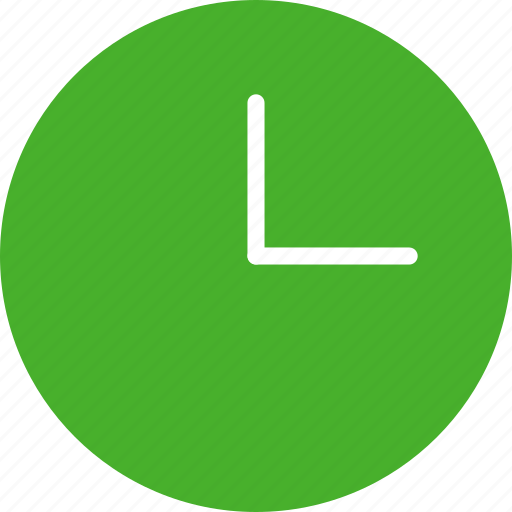 Circle, clock, green, time, timing, watch icon - Download on Iconfinder