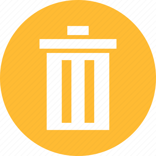 Circle, delete, garbage, recycle, rubbish, yellow icon - Download on Iconfinder