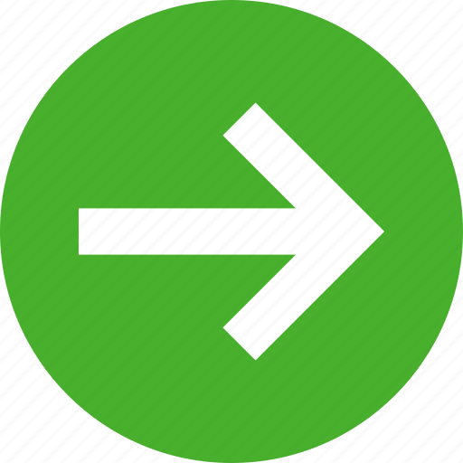 Arrow, circle, east, forward, green, next, right icon - Download on Iconfinder