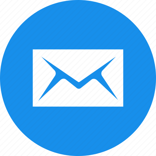 Blue, circle, email, letter, mail, message, messages icon - Download on Iconfinder