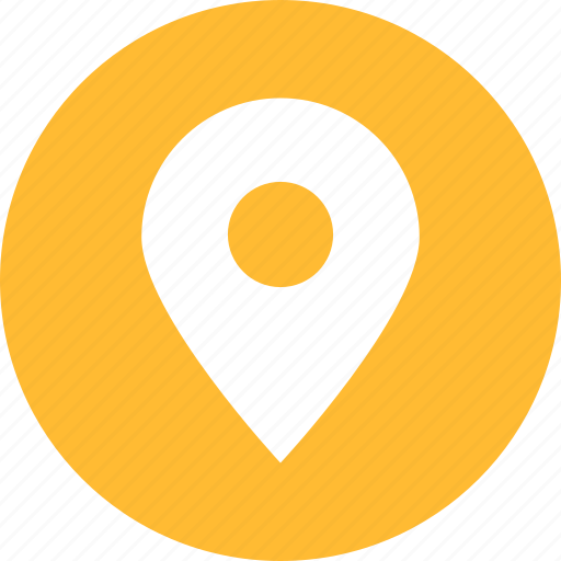 Address, circle, location, map, marker, yellow icon - Download on Iconfinder