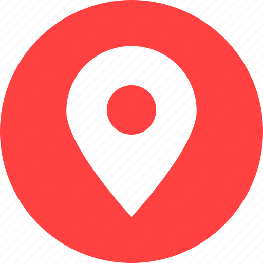 Address, circle, location, map, marker, red icon - Download on Iconfinder