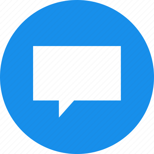 Blue, chat, chatting, circle, comment, message icon - Download on Iconfinder