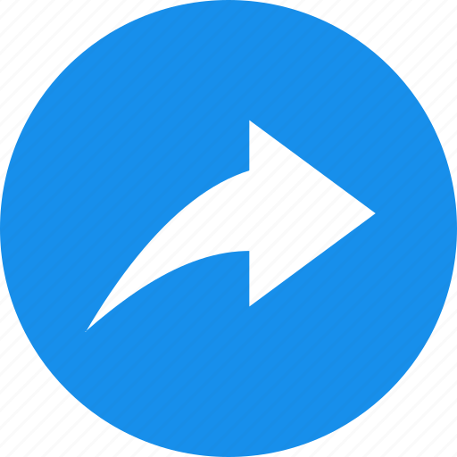 Arrow, blue, circle, next, reply, respond icon - Download on Iconfinder