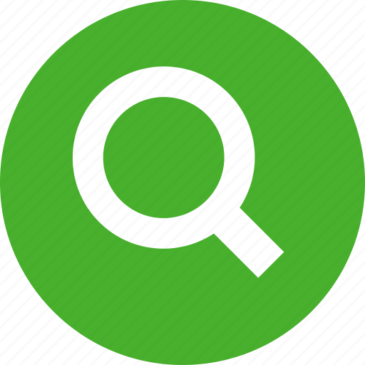 Circle, find, glass, green, magnifying, search icon - Download on Iconfinder