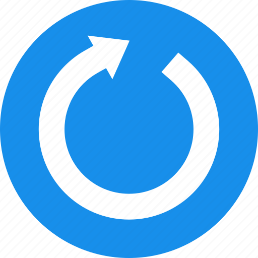 Blue, circle, refresh, reload, rotate, sync, update icon - Download on Iconfinder
