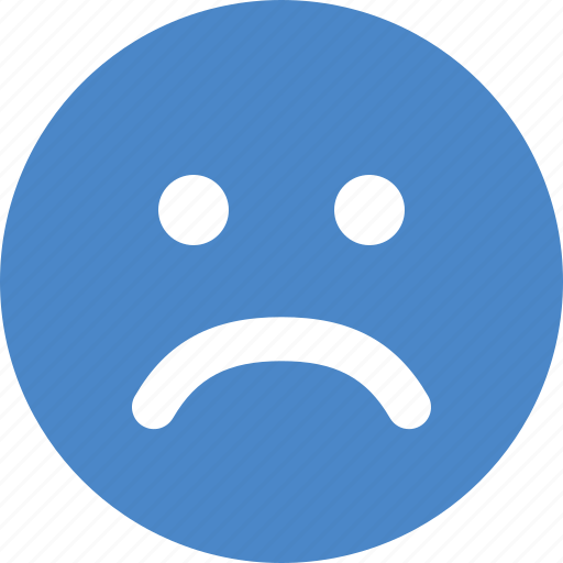 Blue, depressed, depression, face, mood, sad, unhappy icon - Download on Iconfinder
