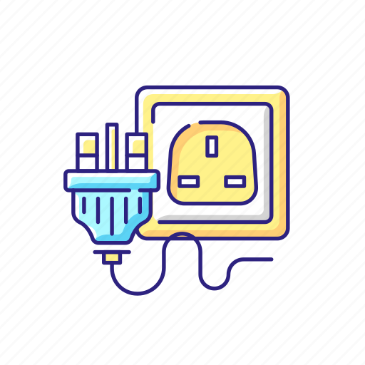 Power outlet, home socket, plug, cord icon - Download on Iconfinder