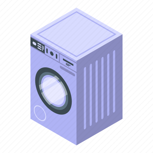 Home, washing, machine, isometric icon - Download on Iconfinder