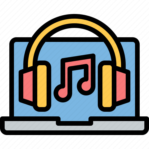 Music, player, song, monitor, software, computer, laptop icon - Download on Iconfinder