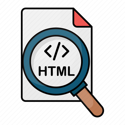 Html, file, coding, programming, search, extension, language review icon - Download on Iconfinder