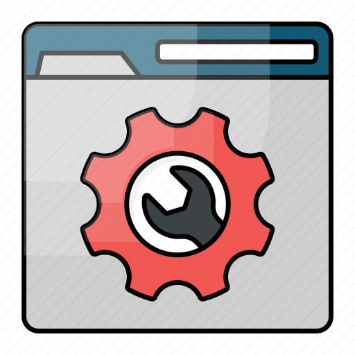 Webpage, website, designing, settings, gear, programming icon - Download on Iconfinder
