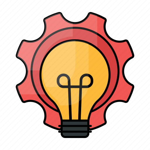 Bulb, settings, creative, cogwheel, gear, configuration icon - Download on Iconfinder