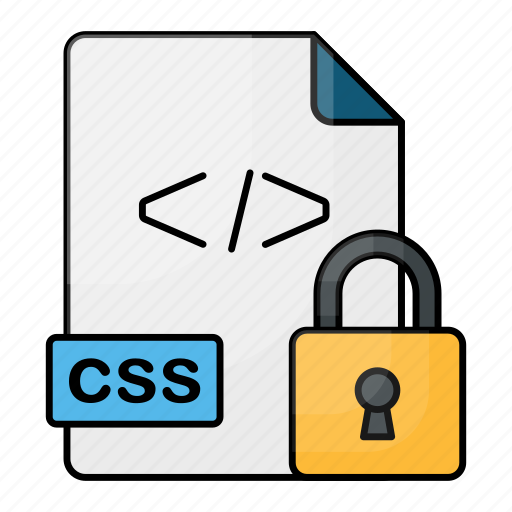 Css, external file, locked, secured, coding file, protection icon - Download on Iconfinder