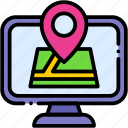 placeholder, network, laptop, localization, location, pin