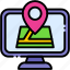 placeholder, network, laptop, localization, location, pin 