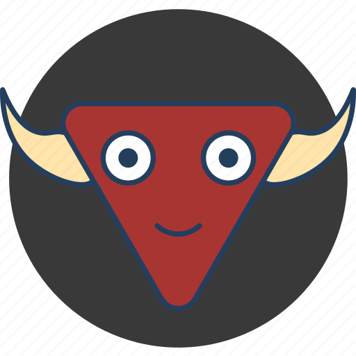 Bull, cute, fun, happy, monster, red icon - Download on Iconfinder