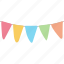 festive, flag, pennant, butiing, garland, party, triangle 