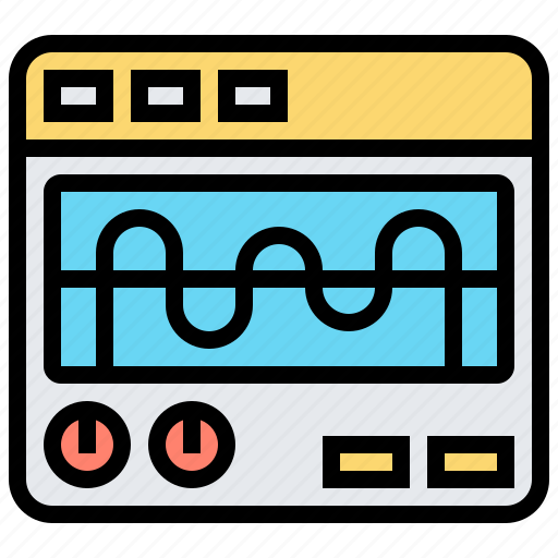 Bandwidth, frequency, graph, monitor, waves icon - Download on Iconfinder