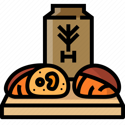 Bakery, bread, flour, sourdough, wheat, whole icon - Download on Iconfinder