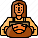 avatar, baker, bread, profile, sourdough, user, woman