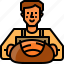 avatar, baker, bread, man, person, profile, sourdough 