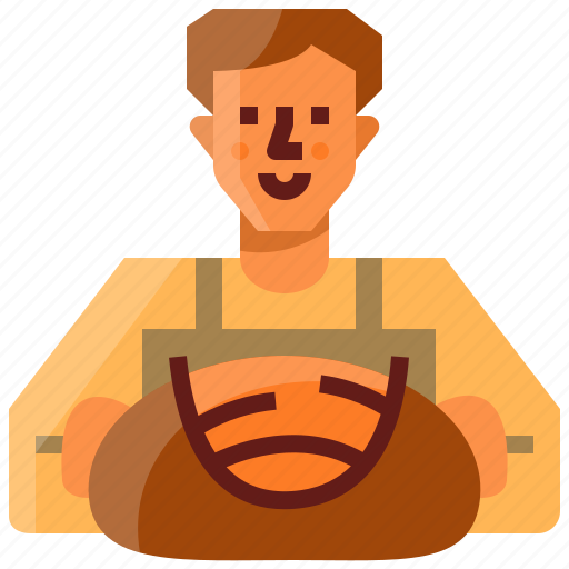 Avatar, baker, bread, man, profile, sourdough, user icon - Download on Iconfinder