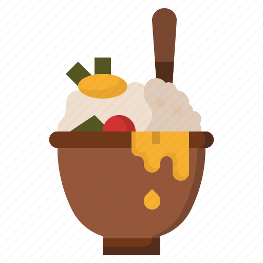 South, korea, bibimbap, rice, koreanfood, meat, vegetables icon - Download on Iconfinder