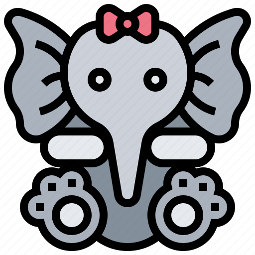 Baby, children, doll, elephant, toy icon - Download on Iconfinder