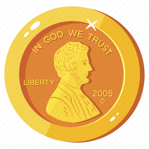 Penny coin, penny, liberty penny, one cent, currency icon - Download on Iconfinder