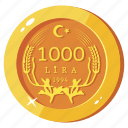 lira currency, lira coin, 100 kurus, money, currency