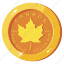 maple coin, canadian maple coin, canadian currency, money, coin 