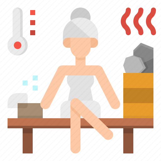 Relax, room, sauna, spa, stream icon - Download on Iconfinder