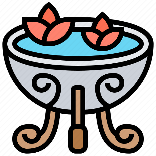 Bowl, decorative, flower, garden, spa icon - Download on Iconfinder