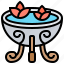 bowl, decorative, flower, garden, spa 