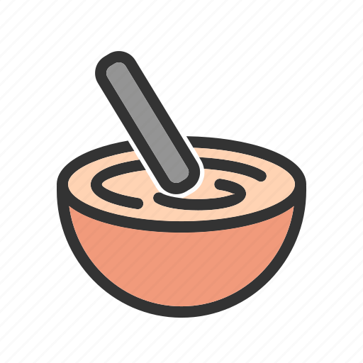 Bowl, cake, cooking, dough, hand, mixing, stir icon - Download on Iconfinder