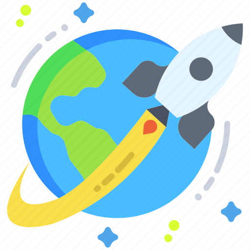 Earth, rocket icon - Download on Iconfinder on Iconfinder