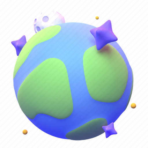 Earth, front 3D illustration - Download on Iconfinder