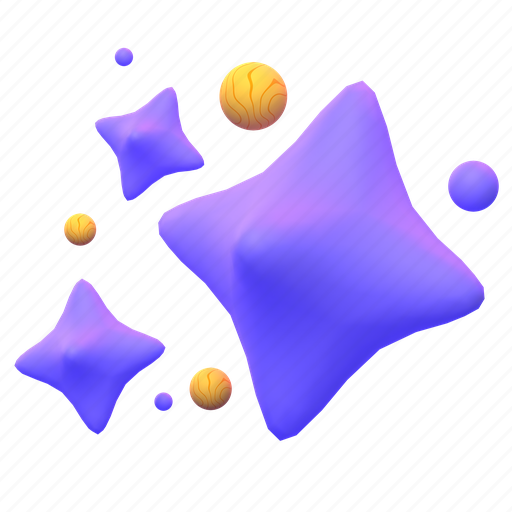 Stars, front 3D illustration - Download on Iconfinder