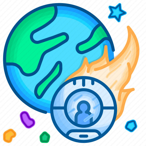 Evacuate, spaceship, spaceman, pioneer, explorer, galaxy, global warming icon - Download on Iconfinder