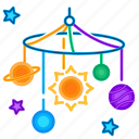 decoration, toy, decorations, universe, space, chandelier, hanging mobile
