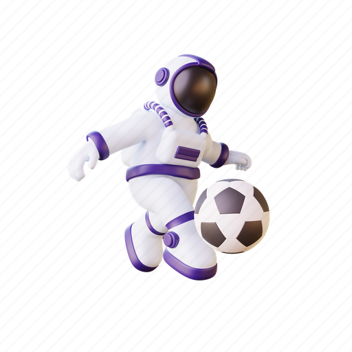 Astronaut, soccer, technology, space, football, sport, science 3D illustration - Download on Iconfinder