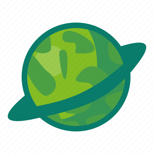Planet, astronomy, space, science, green planet, saturn icon - Download on Iconfinder